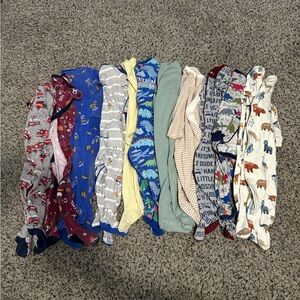 6-9 month boy footed pajamas
